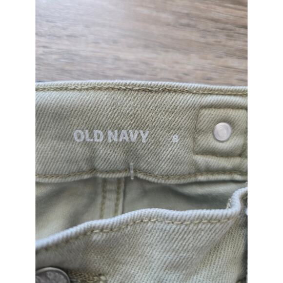 Old Navy Curvy Extra High Rise Sky Hi Straight Pants Women’s 8 Beige Utility - Picture 6 of 11